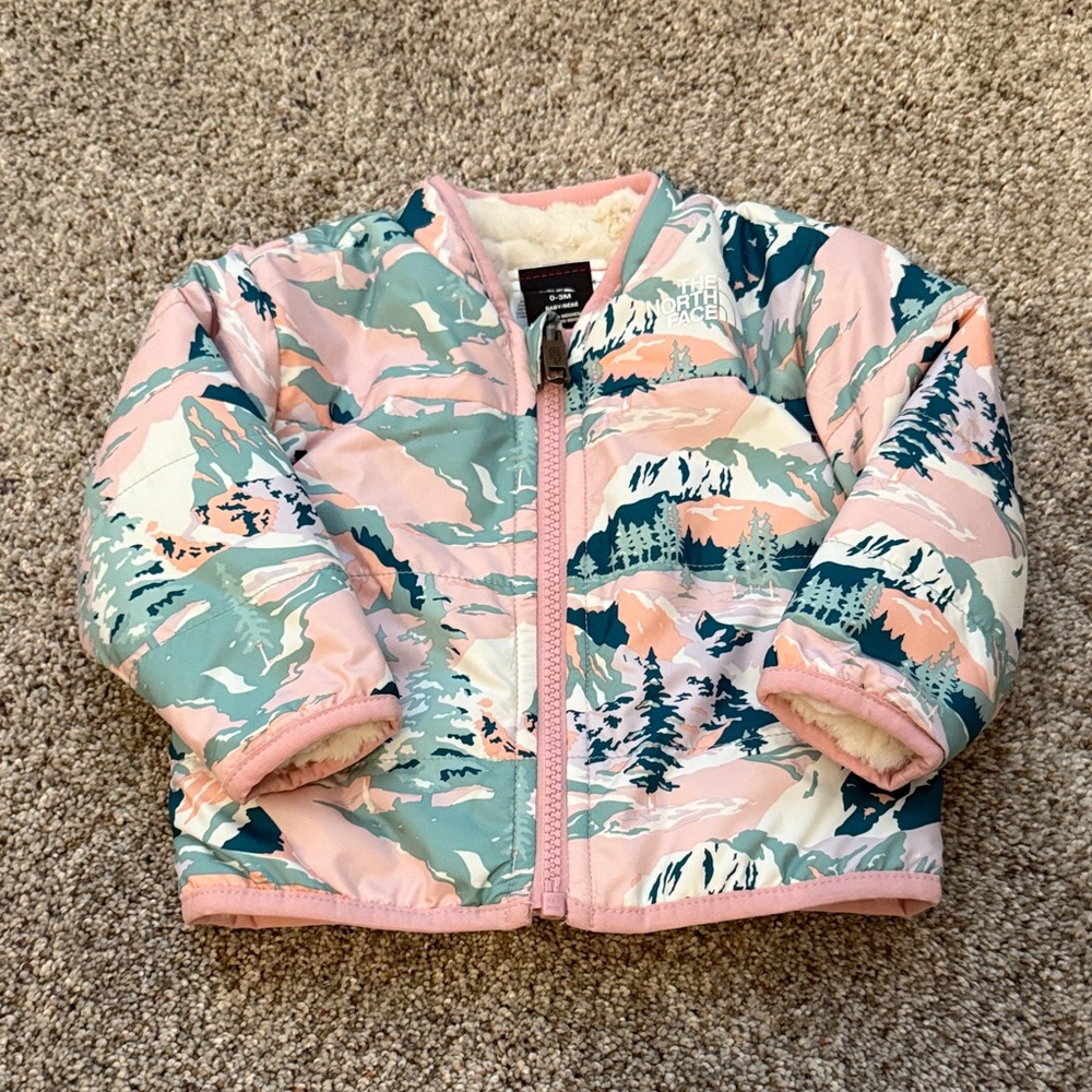 The North Face Infant Girls Reversible Mossbud Jacket 0-3 months
